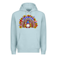 Blue Mist american flag gnomes sunflowers rainbow Premium Hoodie - Artiststas