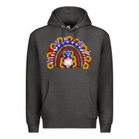 Charcoal Heather american flag gnomes sunflowers rainbow Premium Hoodie - Artiststas