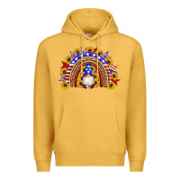 Mustard american flag gnomes sunflowers rainbow Premium Hoodie - Artiststas