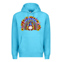 Ocean Blue american flag gnomes sunflowers rainbow Premium Hoodie - Artiststas