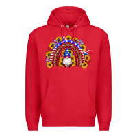 Red american flag gnomes sunflowers rainbow Premium Hoodie - Artiststas