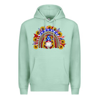 Seafoam american flag gnomes sunflowers rainbow Premium Hoodie - Artiststas