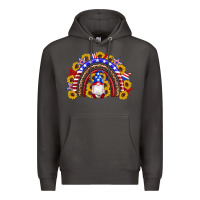 Smoke american flag gnomes sunflowers rainbow Premium Hoodie - Artiststas