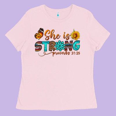 She Is Strong Ladies Tee Designed By Bundleandbundleshop