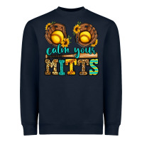 Navy calm your mitts softball Heavyweight Sweatshirt - Jasminsmagicworld