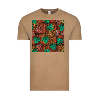 Vintage Coffee fall leaves seamless pattern Vintage Tee - BundleAndBundleShop