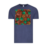 Vintage Denim fall leaves seamless pattern Vintage Tee - BundleAndBundleShop