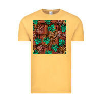 Vintage Mustard fall leaves seamless pattern Vintage Tee - BundleAndBundleShop