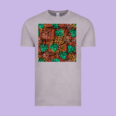 Fall Leaves Seamless Pattern Vintage Tee Designed By Bundleandbundleshop