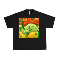 Black mexican sauce and jalapeno seamless pattern Urban Heavy Tee - BundleAndBundleShop