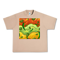 Burro mexican sauce and jalapeno seamless pattern Urban Heavy Tee - BundleAndBundleShop