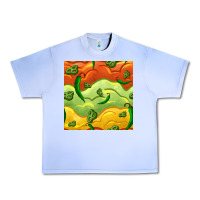 Grape Ice mexican sauce and jalapeno seamless pattern Urban Heavy Tee - BundleAndBundleShop