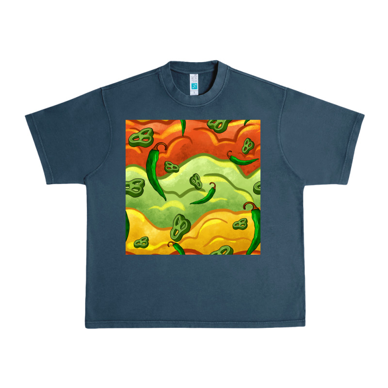 Mexican Sauce And Jalapeno Seamless Pattern Urban Heavy Tee by BundleAndBundleShop | Teevron