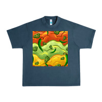 Midnight Navy mexican sauce and jalapeno seamless pattern Urban Heavy Tee - BundleAndBundleShop