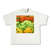Pistachio mexican sauce and jalapeno seamless pattern Urban Heavy Tee - BundleAndBundleShop