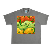 Tornado mexican sauce and jalapeno seamless pattern Urban Heavy Tee - BundleAndBundleShop