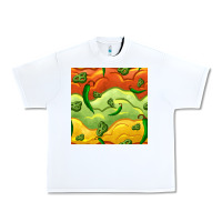 White mexican sauce and jalapeno seamless pattern Urban Heavy Tee - BundleAndBundleShop