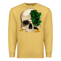 St Patrick's Day Skull With Clovers Premium Sweatshirt | Teevron