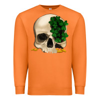 Carrot St patrick's day Skull with clovers Premium Sweatshirt - Jasminsmagicworld