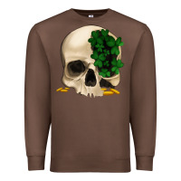 Chestnut St patrick's day Skull with clovers Premium Sweatshirt - Jasminsmagicworld