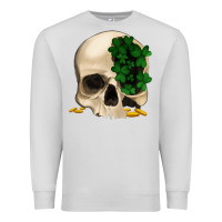 Dove Grey St patrick's day Skull with clovers Premium Sweatshirt - Jasminsmagicworld