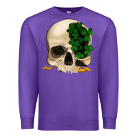 Purple St patrick's day Skull with clovers Premium Sweatshirt - Jasminsmagicworld