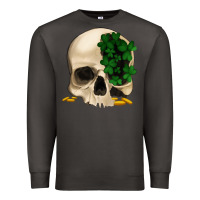 Smoke St patrick's day Skull with clovers Premium Sweatshirt - Jasminsmagicworld