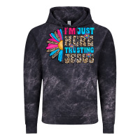 Cloud Black im just here trusting jesus Vintage Hoodie - CowhideDigitalArt