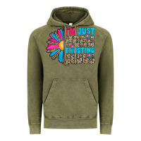 Vintage Olive im just here trusting jesus Vintage Hoodie - CowhideDigitalArt