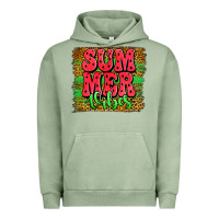 Summer Vibes Watermelon Leopard Background Urban Hoodie | Teevron