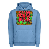 Pigment Pebble Blue summer vibes watermelon leopard background Urban Hoodie - Jasminsmagicworld