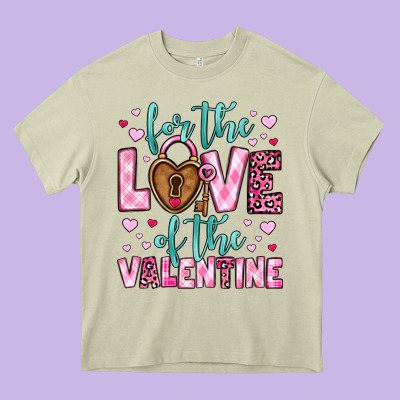 For The Love Of The Valentine Heavy Core Tee Designed By Oliviacreatesart