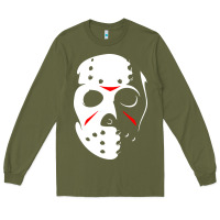 Army Green jason hockey mask halloween Long Sleeve Tee - baoMotion