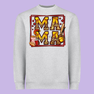 Softball Mama Heavyweight Sweatshirt Designed By Jasminsmagicworld