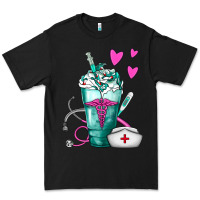 Black Nurse Frappe Premium Tee - FaDigitalArtStudio