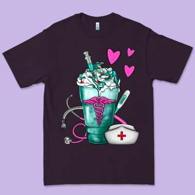 Nurse Frappe Premium Tee Designed By Fadigitalartstudio