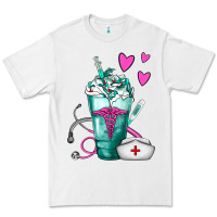 White Nurse Frappe Premium Tee - FaDigitalArtStudio