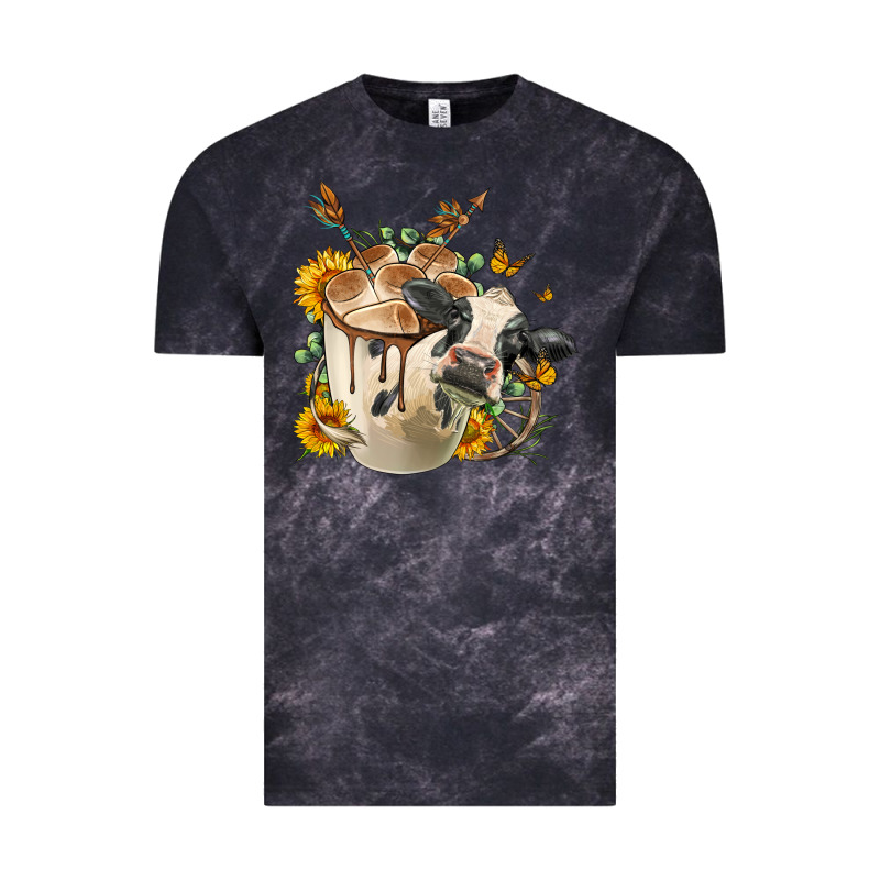 Black And White Cow Coffee Vintage Tee by FaDigitalArtStudio | Teevron