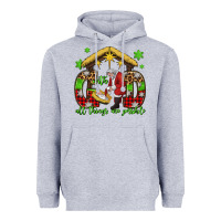 Heather Grey with god all things are possible santa baby jesus Heavyweight Hoodie - Jasminsmagicworld