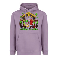 With God All Things Are Possible Santa Baby Jesus Heavyweight Hoodie | Teevron