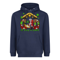 Navy with god all things are possible santa baby jesus Heavyweight Hoodie - Jasminsmagicworld