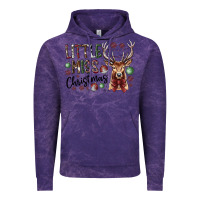 Cloud Purple little miss christmas Vintage Hoodie - CowhideDigitalArt