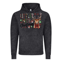 Vintage Black little miss christmas Vintage Hoodie - CowhideDigitalArt