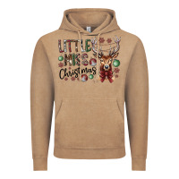 Vintage Coffee little miss christmas Vintage Hoodie - CowhideDigitalArt