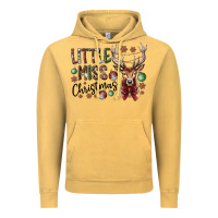 Vintage Mustard little miss christmas Vintage Hoodie - CowhideDigitalArt