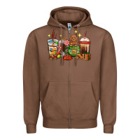 Chestnut Christmas coffee cups with Poodle Zipper Hoodie - RanaPortraitStore
