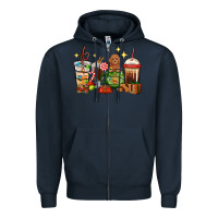 Navy Christmas coffee cups with Poodle Zipper Hoodie - RanaPortraitStore