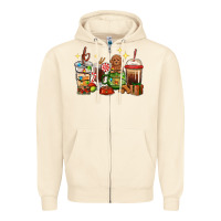 Sandshell Christmas coffee cups with Poodle Zipper Hoodie - RanaPortraitStore