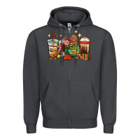 Smoke Christmas coffee cups with Poodle Zipper Hoodie - RanaPortraitStore