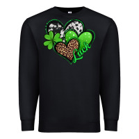 Black St. Patrick's Day hearts Premium Sweatshirt - Jasminsmagicworld